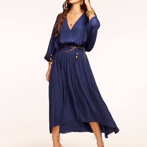 NWT Ramy Brook Harmonie Midi Navy Dress